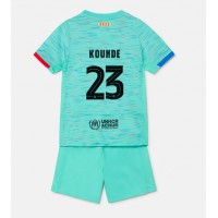 Camiseta Barcelona Jules Kounde #23 Tercera Equipación Replica 2023-24 para niños mangas cortas (+ Pantalones cortos)